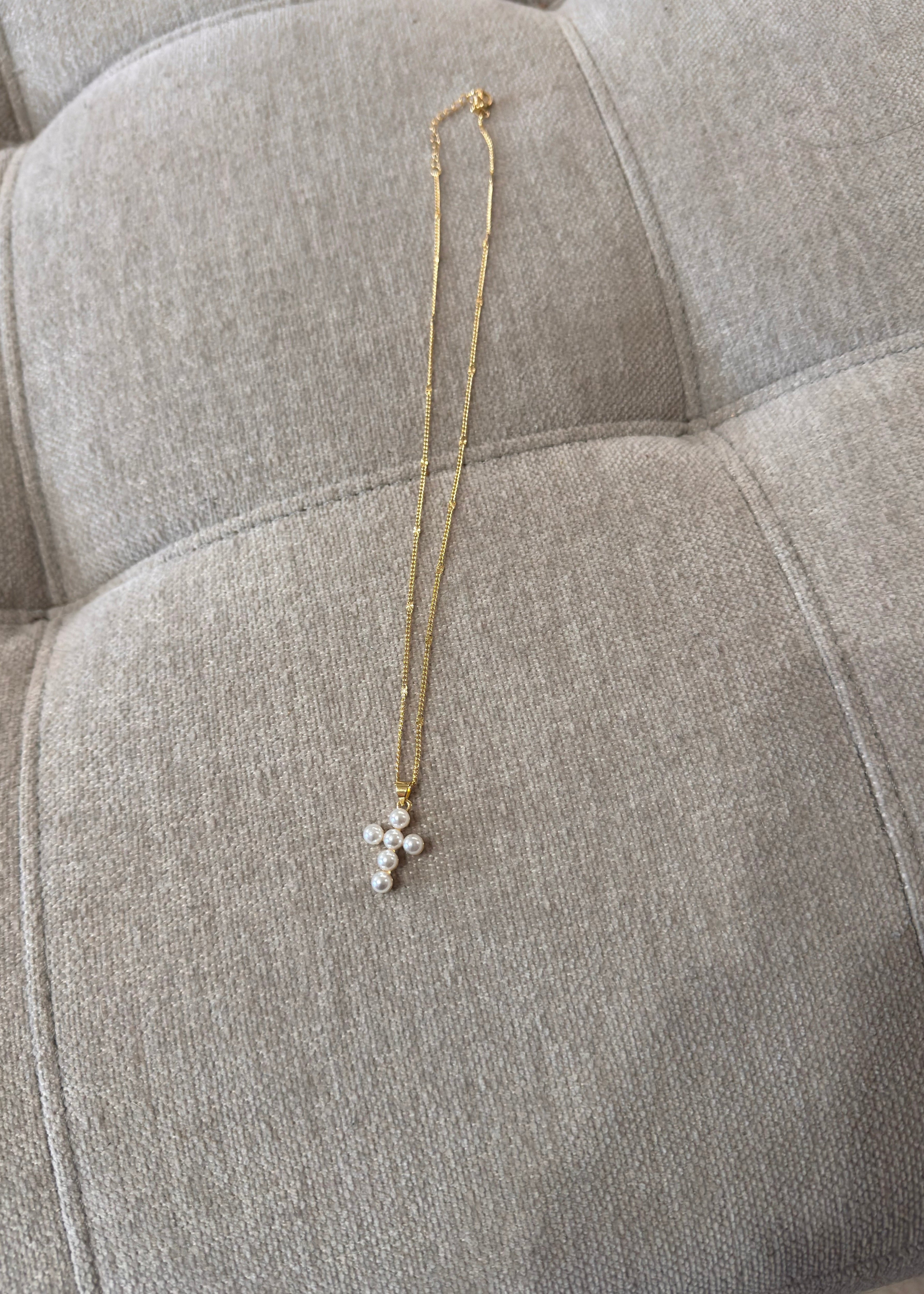Pearl Cross Necklace
